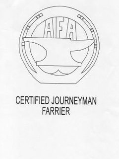 AFA CERTIFIED JOURNEYMAN FARRIER trademark