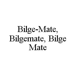 BILGE-MATE, BILGEMATE, BILGE MATE trademark