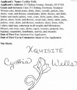 XQUISITE CYNTHIA WELLS trademark