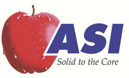 AN APPLE WITH "ASI" OVERLAPPING, AND THE WORDS "SOLID TO THE CORE" UNDERNEATH "ASI" trademark
