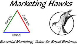 MARKETING HAWKS ESSENTIAL MARKETING VISION FOR SMALL BUSINESS PEOPLE PACKAGE BRAND trademark