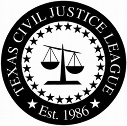 TEXAS CIVIL JUSTICE LEAGUE EST. 1986 trademark