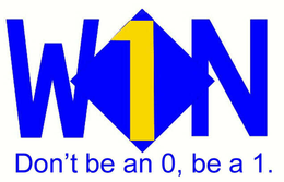 WON 1 DON'T BE AN 0, BE A 1. trademark