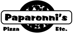 PAPARONNI'S PIZZA ETC. trademark