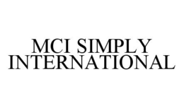 MCI SIMPLY INTERNATIONAL trademark