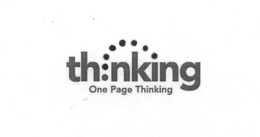 THINKING ONE PAGE THINKING trademark