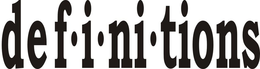 DEF-I-NI-TIONS trademark