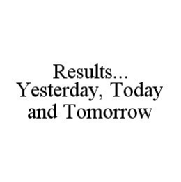 RESULTS...YESTERDAY, TODAY AND TOMORROW trademark