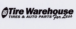 TW TIRE WAREHOUSE TIRES & AUTO PARTS FOR LESS trademark
