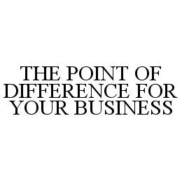 THE POINT OF DIFFERENCE FOR YOUR BUSINESS trademark