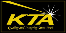 KTA QUALITY AND INTEGRITY SINCE 1949 trademark
