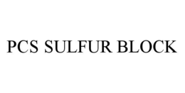 PCS SULFUR BLOCK trademark