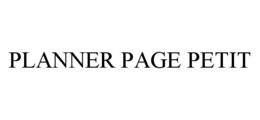 PLANNER PAGE PETIT trademark