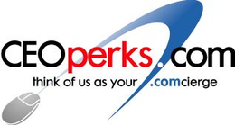 CEOPERKS.COM THINK OF US AS YOUR .COMCIERGE trademark