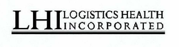 LHI LOGISTICS HEALTH INCORPORATED trademark