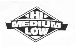 HI MEDIUM LOW trademark