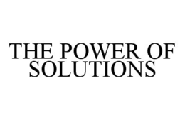 THE POWER OF SOLUTIONS trademark