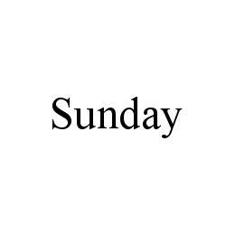 SUNDAY trademark