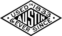 AUSTIN USED IN 1833 & EVER SINCE trademark