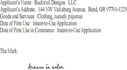 DREAM IN COLOR trademark