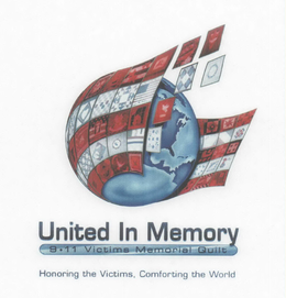UNITED IN MEMORY 9·11 VICTIMS MEMORIAL QUILT HONORING THE VICTIMS, COMFORTING THE WORLD trademark