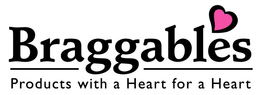 BRAGGABLES PRODUCTS WITH A HEART FOR A HEART trademark