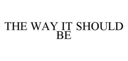 THE WAY IT SHOULD BE trademark