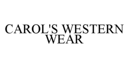 CAROL'S WESTERN WEAR trademark