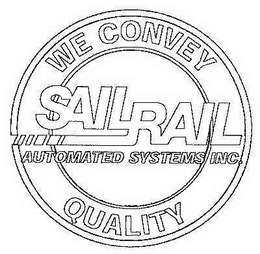 SAILRAIL WE CONVEY QUALITY AUTOMATED SYSTEMS INC. trademark