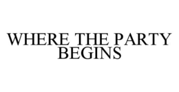 WHERE THE PARTY BEGINS trademark