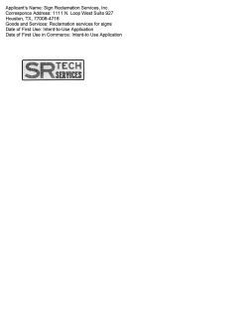 SR TECH SERVICES trademark