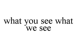 WHAT YOU SEE WHAT WE SEE trademark