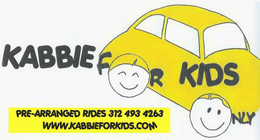 KABBIE FOR KIDS ONLY PRE-ARRANGED RIDES312 493 4263 WWW.KABBIEFORKIDS.COM trademark