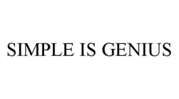 SIMPLE IS GENIUS trademark