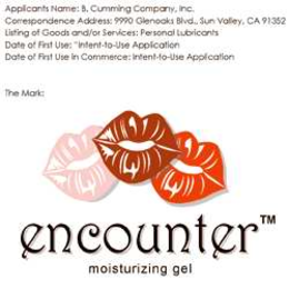 ENCOUNTER MOISTURIZING GEL trademark