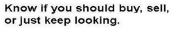 KNOW IF YOU SHOULD BUY, SELL, OR JUST KEEP LOOKING. trademark