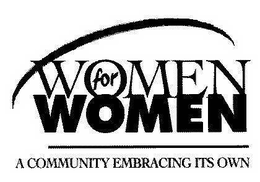WOMEN FOR WOMEN A COMMUNITY EMBRACING ITS OWN trademark