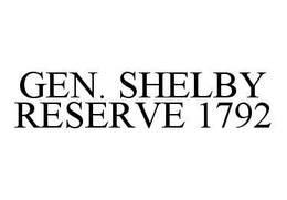 GEN. SHELBY RESERVE 1792 trademark