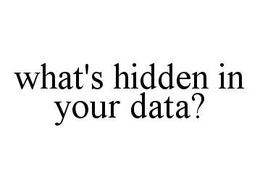 WHAT'S HIDDEN IN YOUR DATA? trademark