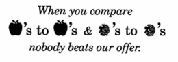 WHEN YOU COMPARE 'S TO 'S & 'S TO 'S NOBODY BEATS OUR OFFER. trademark