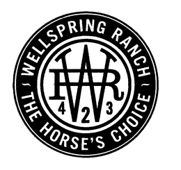 WELLSPRING RANCH THE HORSE'S CHOICE WR 423 trademark
