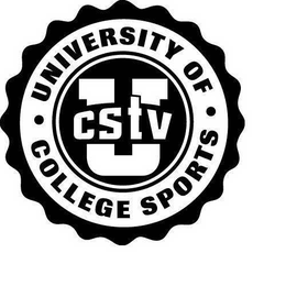 UNIVERSITY OF COLLEGE SPORTS CSTV U trademark