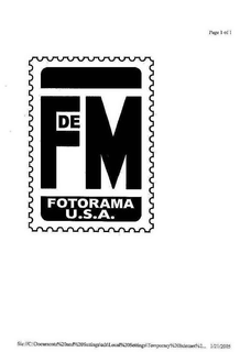 FOTORAMA U.S.A. DE FM trademark