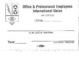 OFFICE & PROFESSIONAL EMPLOYEES INTERNATIONAL UNION trademark