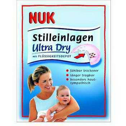 NUK STILLEINLAGEN ULTRA DRY MIT FLUSSIGKEITSDEPOT FUHLBAR TROCKNER LANGER TRAGBAR BESONDERS HAUTSYMPATISCH trademark
