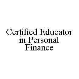 CERTIFIED EDUCATOR IN PERSONAL FINANCE trademark