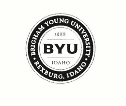 BYU BRIGHAM YOUNG UNIVERSITY, REXBURG, IDAHO 1888 IDAHO trademark