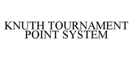 KNUTH TOURNAMENT POINT SYSTEM trademark