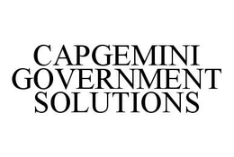 CAPGEMINI GOVERNMENT SOLUTIONS trademark