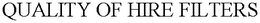 QUALITY OF HIRE FILTERS trademark